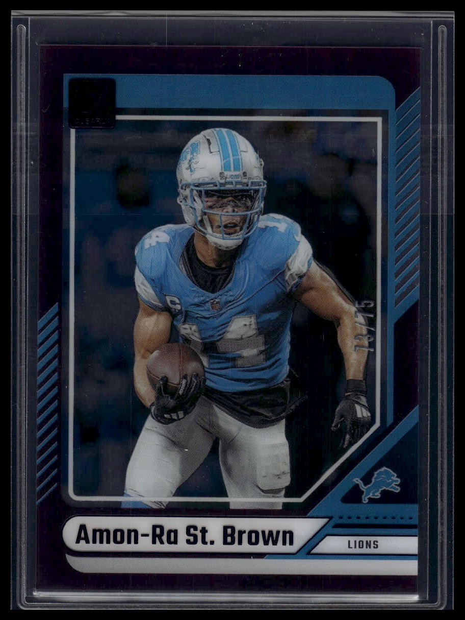 2024 Clearly Donruss #19 Amon-Ra St. Brown Purple #/75