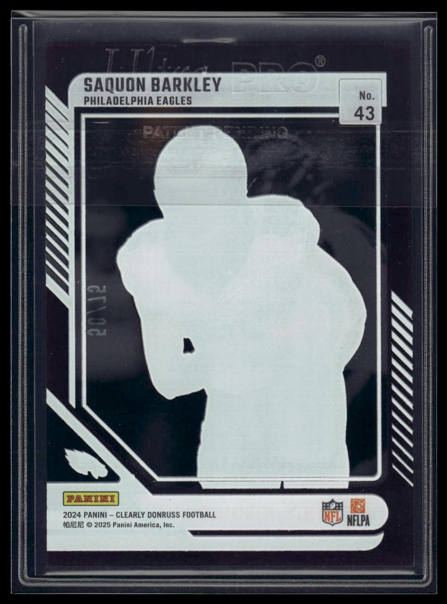 2024 Clearly Donruss #43 Saquon Barkley Purple #/75