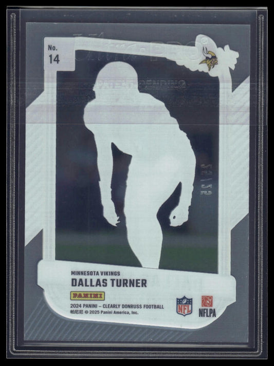 2024 Clearly Donruss #14 Dallas Turner Clearly The Rookies Green #/25