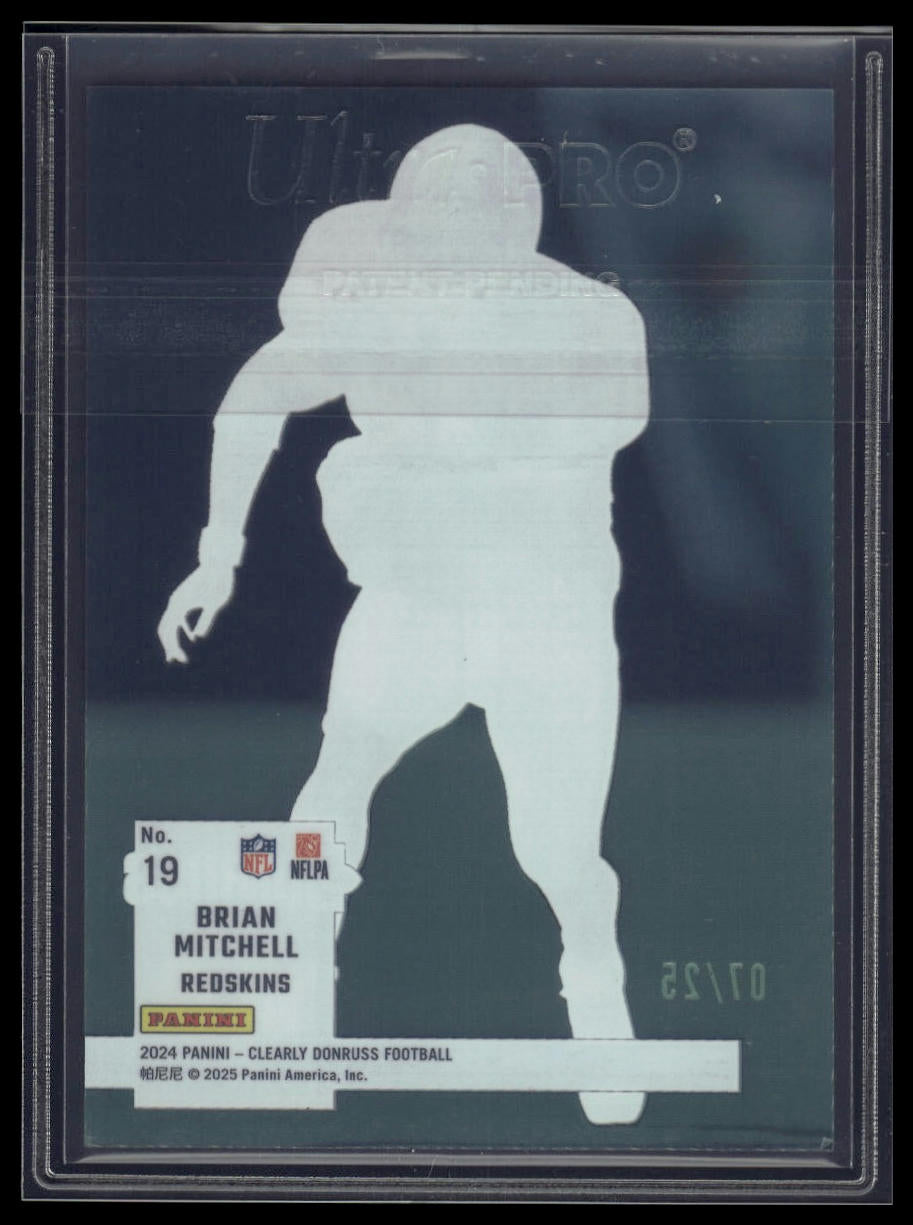 2024 Clearly Donruss #19 Brian Mitchell Clearly Retro 1994 Green #/25