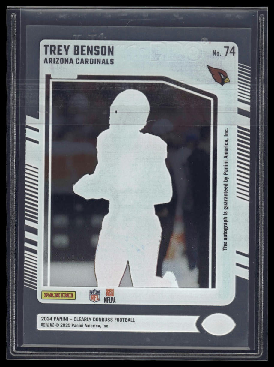 2024 Clearly Donruss #74 Trey Benson Rated Rookie Autograph