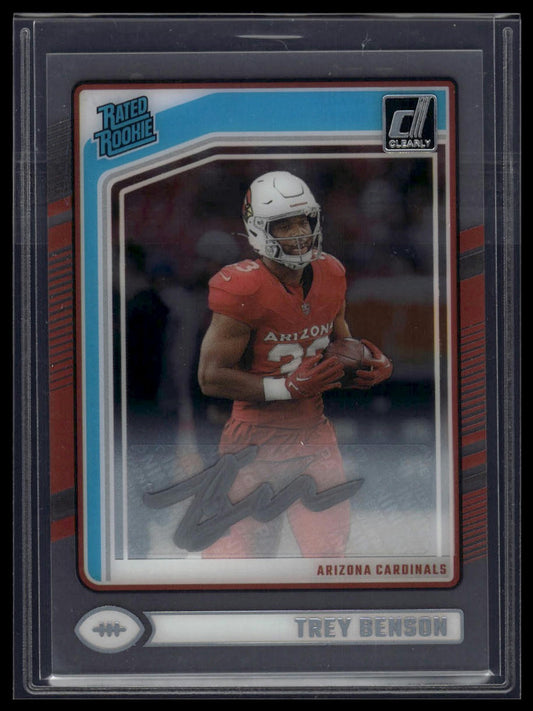 2024 Clearly Donruss #74 Trey Benson Rated Rookie Autograph