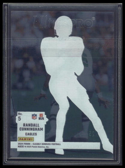 2024 Clearly Donruss #5 Randall Cunningham Clearly Retro 1994 Green #/25