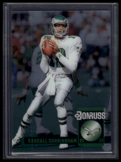2024 Clearly Donruss #5 Randall Cunningham Clearly Retro 1994 Green #/25