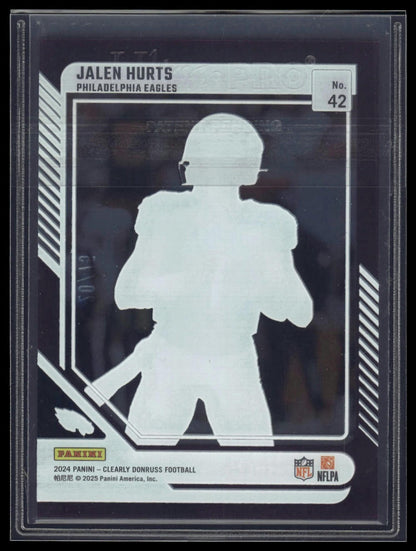 2024 Clearly Donruss #42 Jalen Hurts Purple #/75
