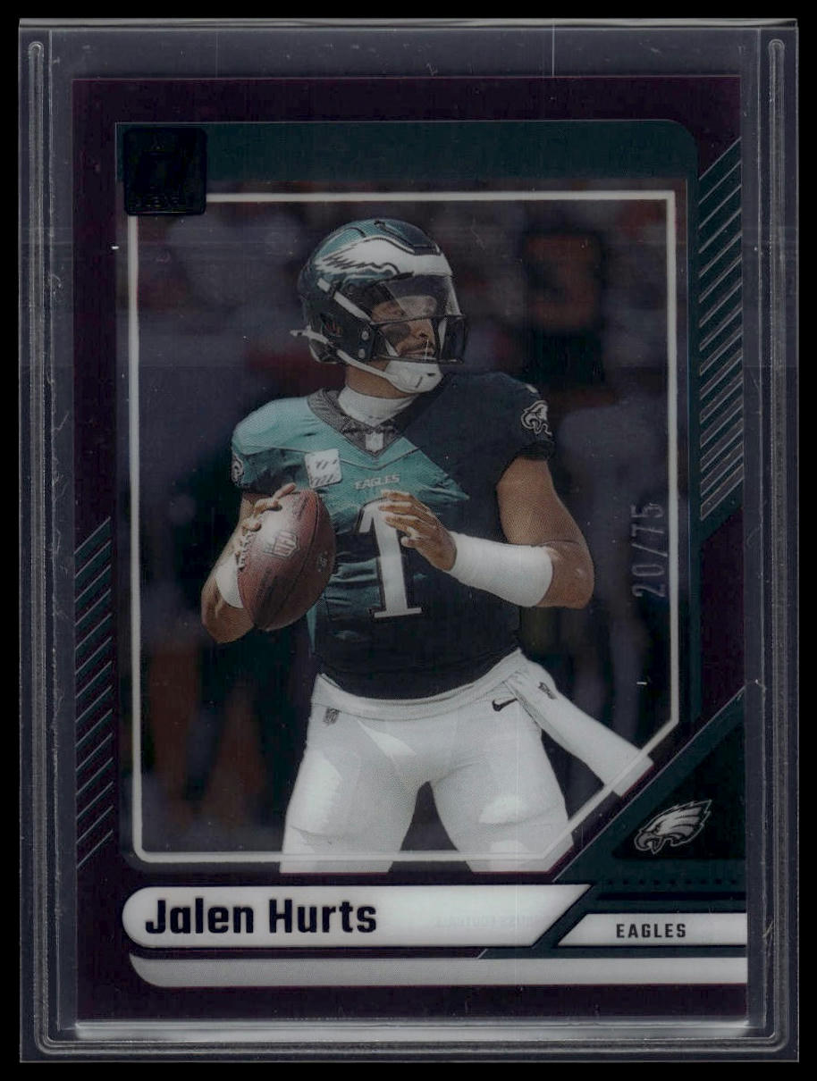 2024 Clearly Donruss #42 Jalen Hurts Purple #/75