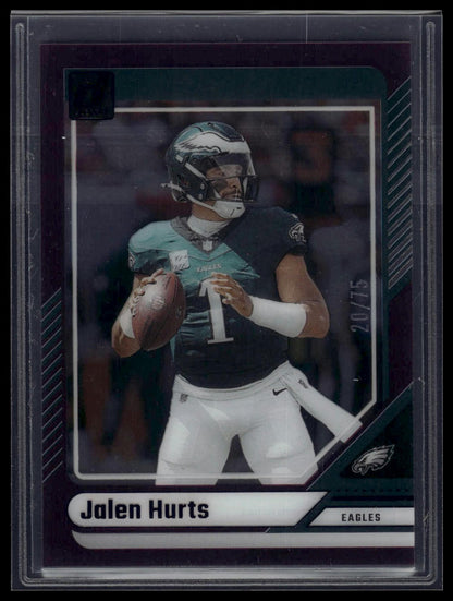 2024 Clearly Donruss #42 Jalen Hurts Purple #/75