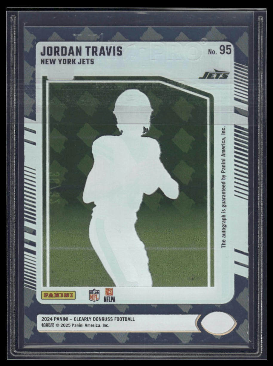 2024 Clearly Donruss #95 Jordan Travis Rated Rookie Autographs RR Logo #/32