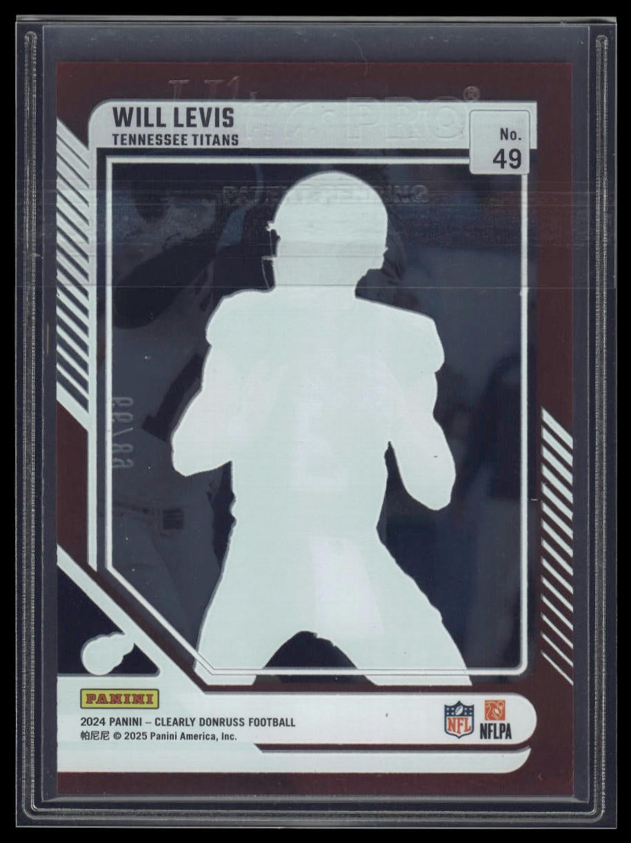 2024 Clearly Donruss #49 Will Levis Red #/99