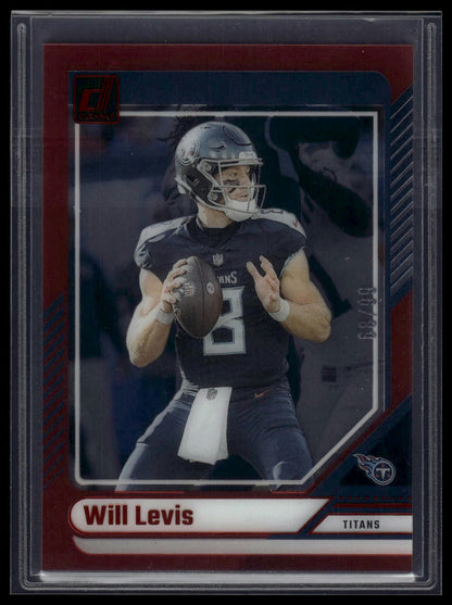 2024 Clearly Donruss #49 Will Levis Red #/99