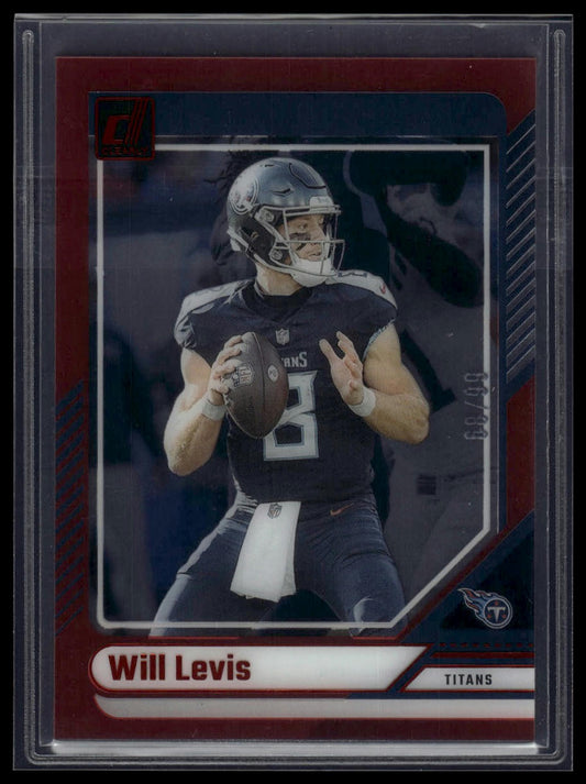 2024 Clearly Donruss #49 Will Levis Red #/99