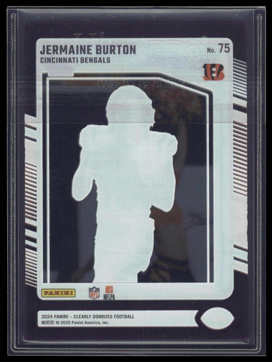 2024 Clearly Donruss #75 Jermaine Burton Purple #/75
