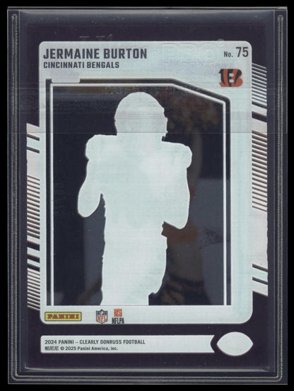 2024 Clearly Donruss #75 Jermaine Burton Purple #/75