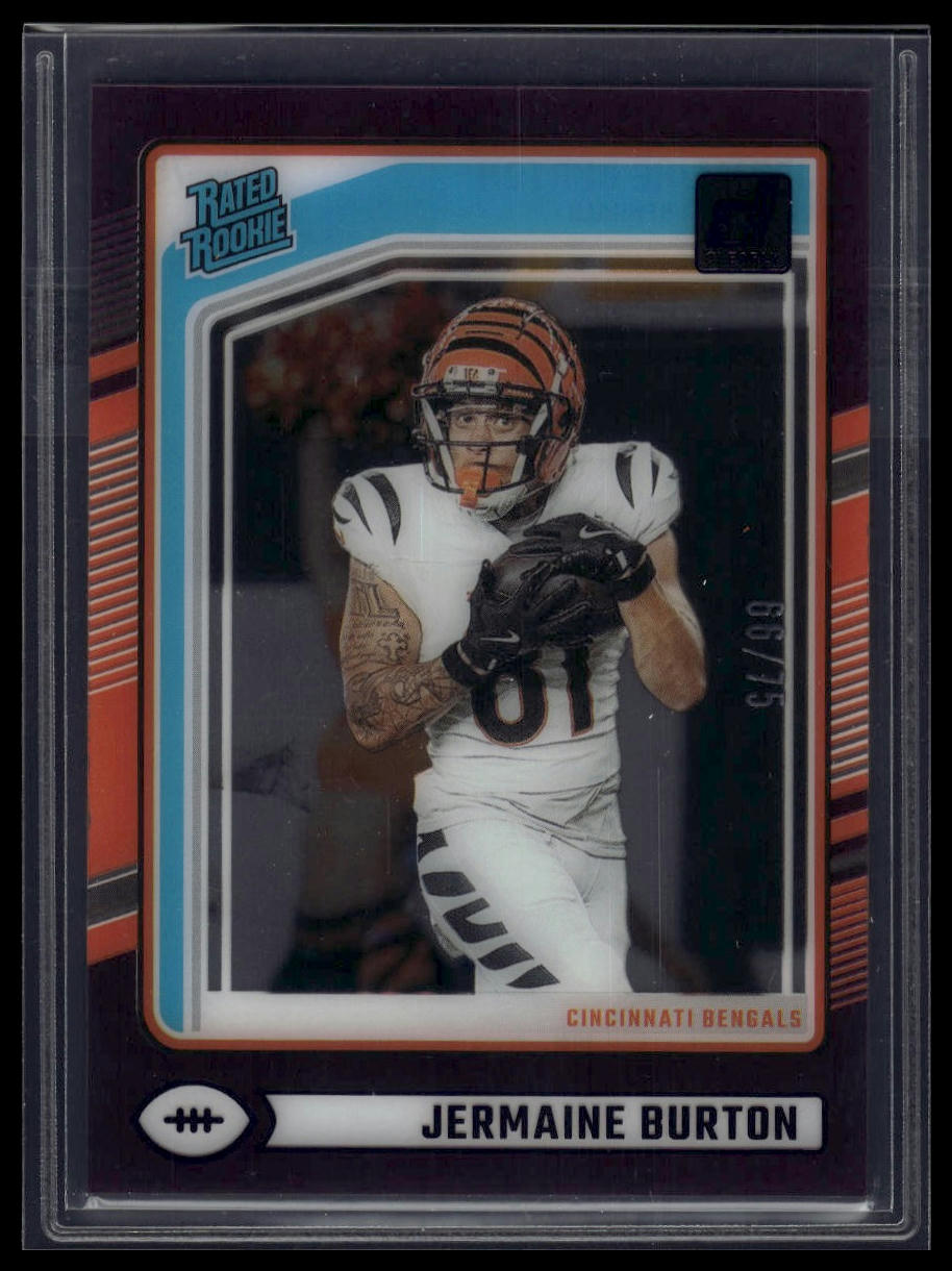 2024 Clearly Donruss #75 Jermaine Burton Purple #/75