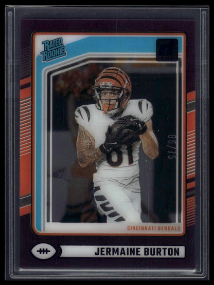 2024 Clearly Donruss #75 Jermaine Burton Purple #/75