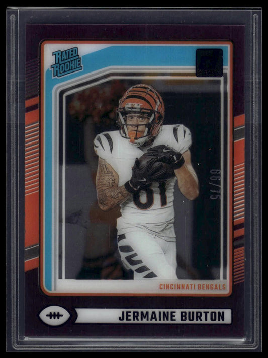 2024 Clearly Donruss #75 Jermaine Burton Purple #/75