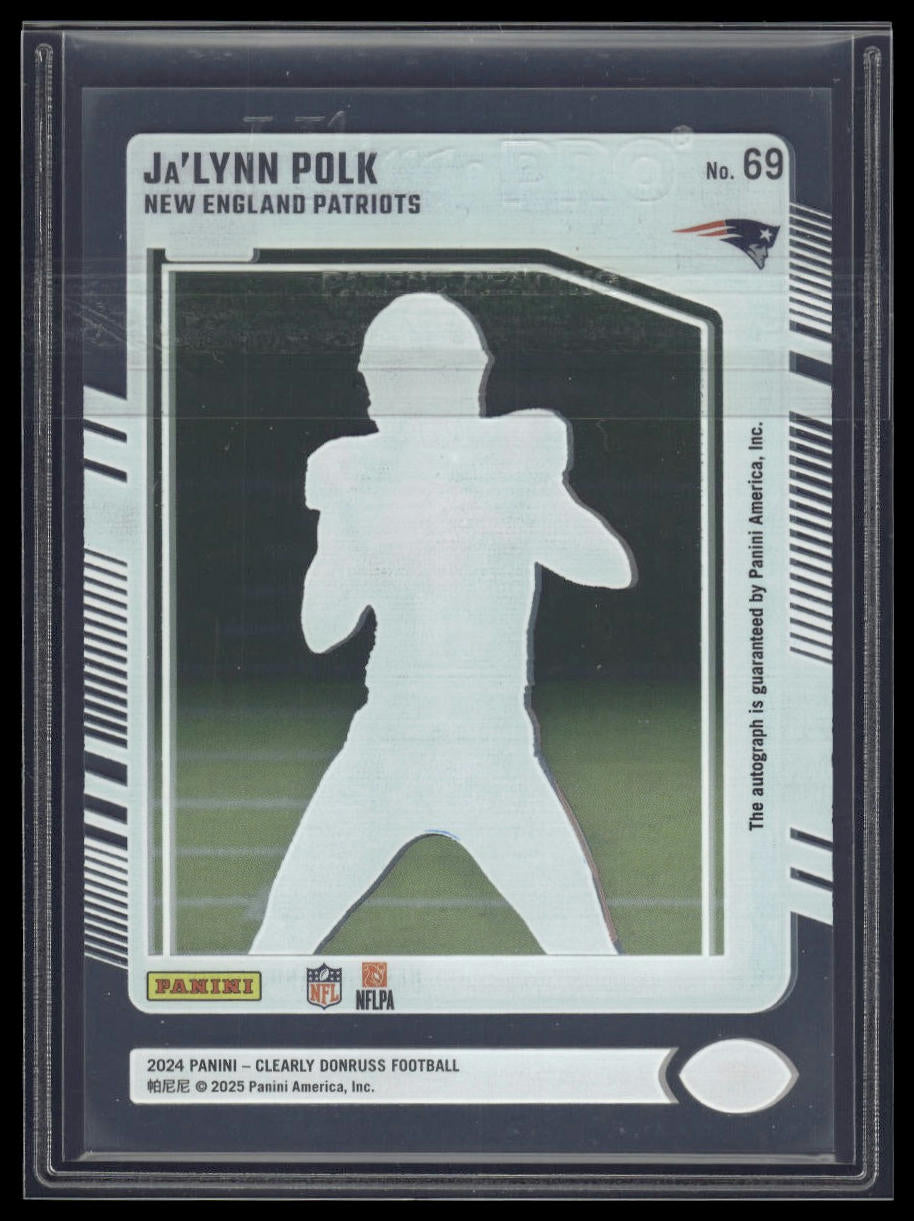 2024 Clearly Donruss #69 Ja'Lynn Polk Rated Rookie Autograph