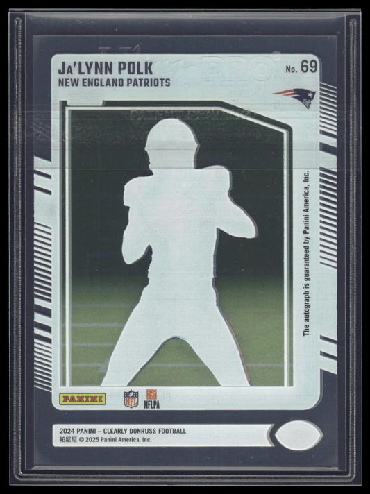 2024 Clearly Donruss #69 Ja'Lynn Polk Rated Rookie Autograph