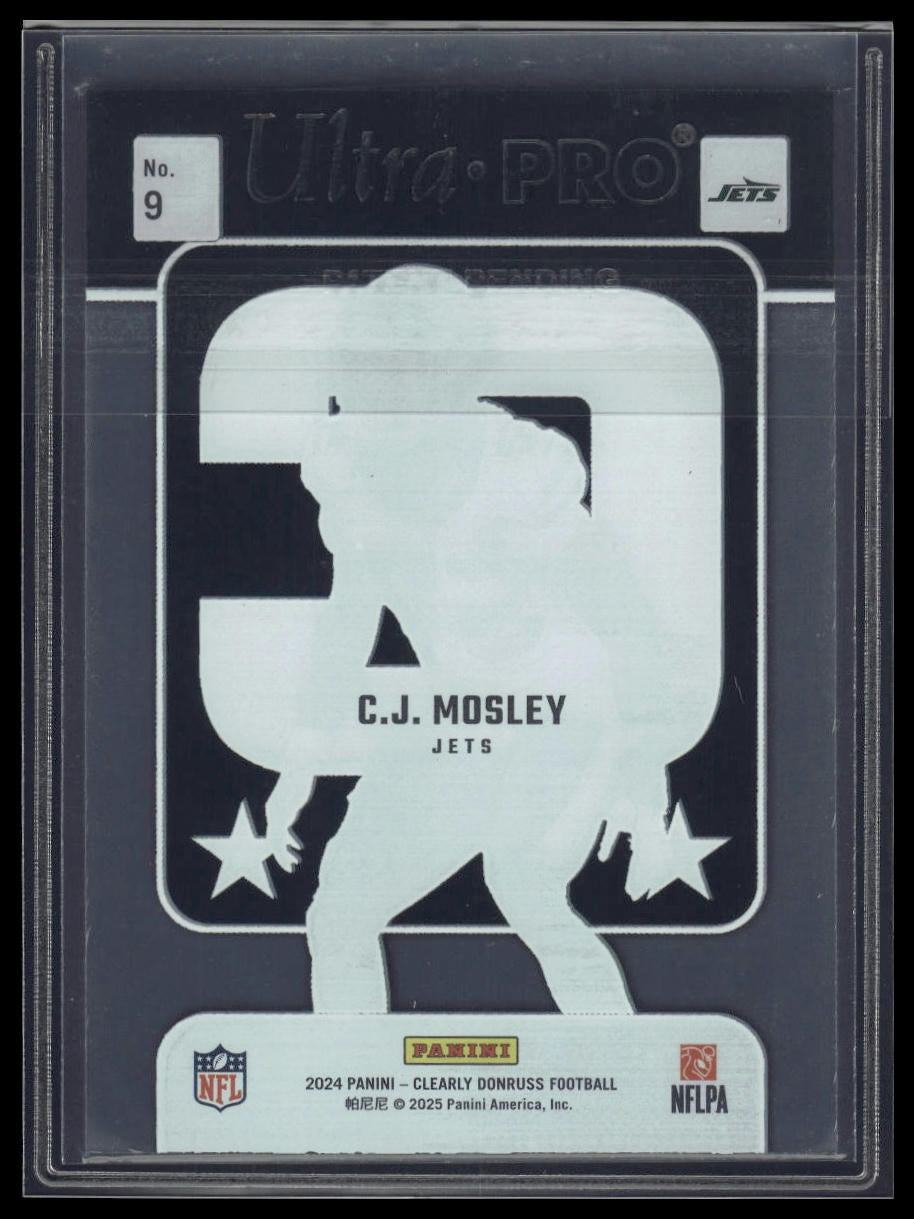 2024 Clearly Donruss #9 C.J. Mosley Clearly Captain In Charge Blue #/49