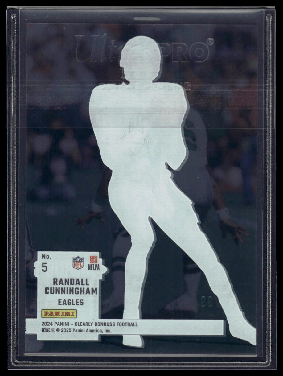 2024 Clearly Donruss #5 Randall Cunningham Clearly Retro 1994 Red #/99