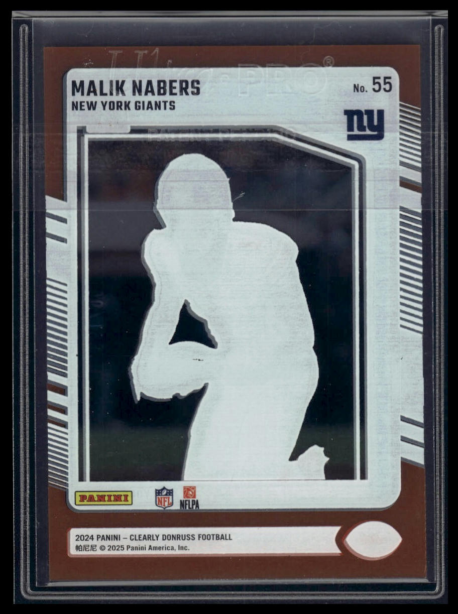 2024 Clearly Donruss #55 Malik Nabers Orange #/199