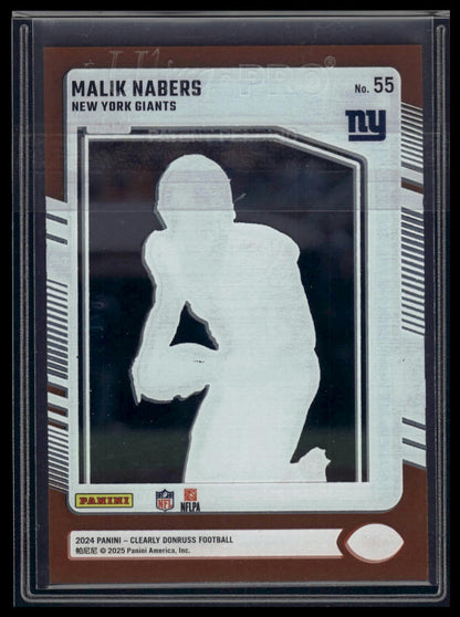 2024 Clearly Donruss #55 Malik Nabers Orange #/199
