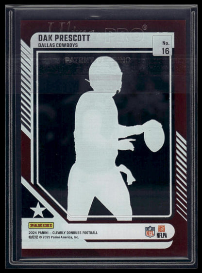2024 Clearly Donruss #16 Dak Prescott Red #/99