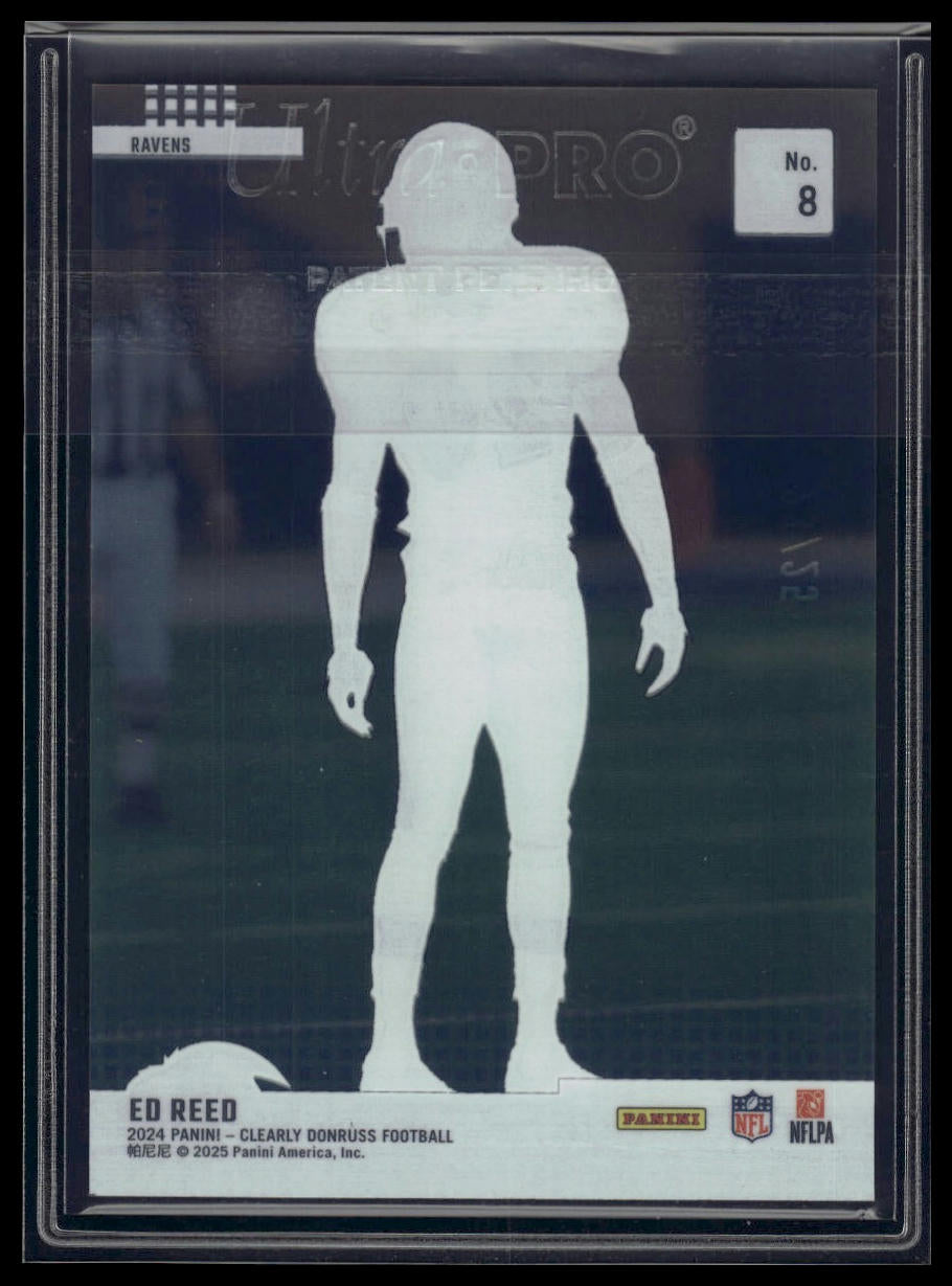 2024 Clearly Donruss #8 Ed Reed Clearly Retro 2004 Green #/25