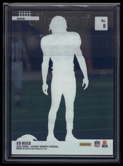 2024 Clearly Donruss #8 Ed Reed Clearly Retro 2004 Green #/25