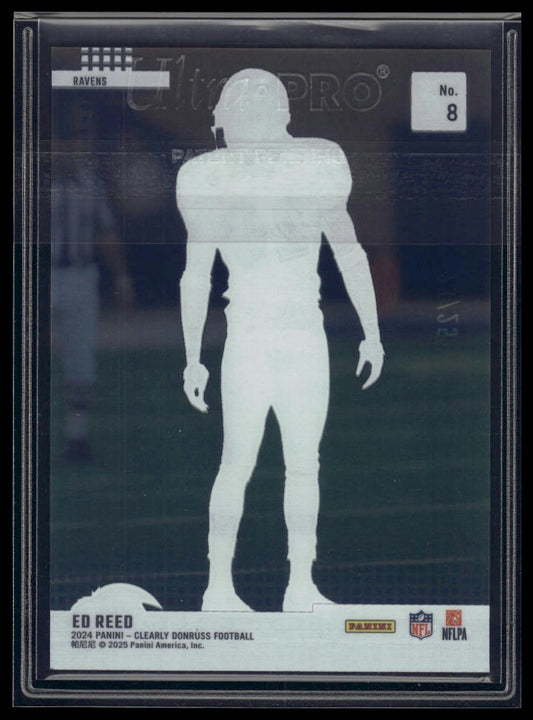 2024 Clearly Donruss #8 Ed Reed Clearly Retro 2004 Green #/25