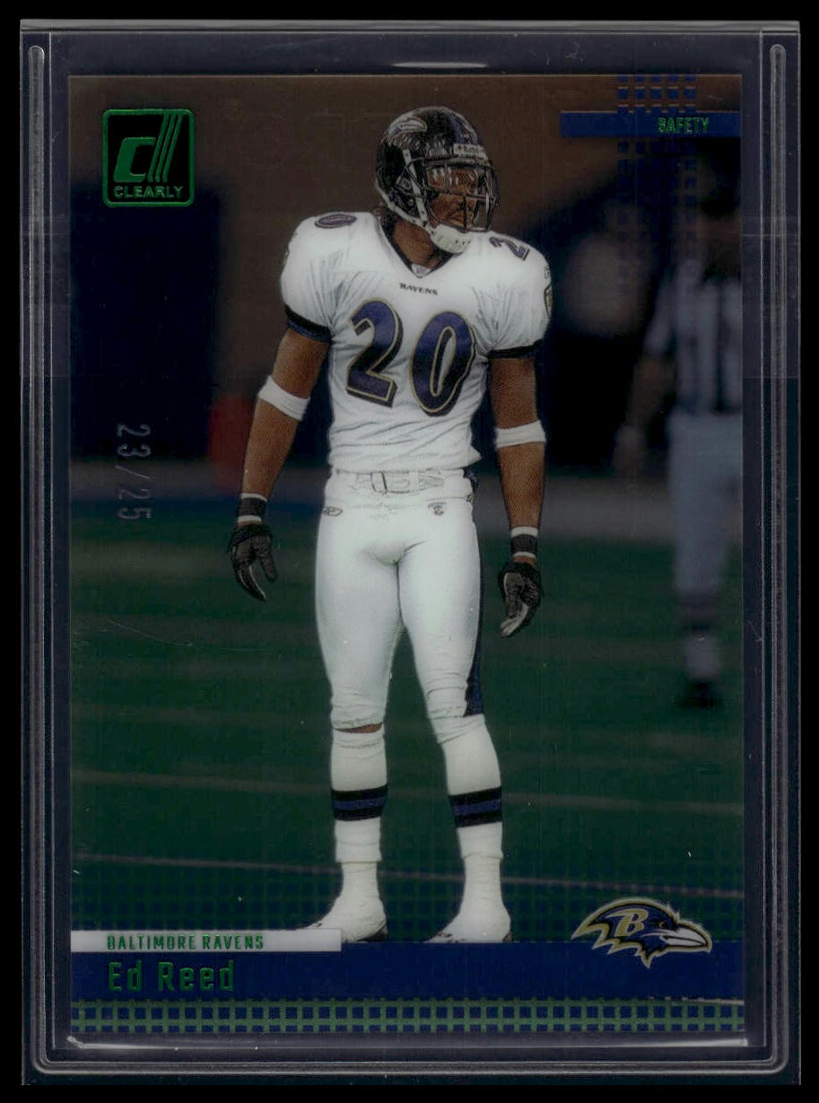 2024 Clearly Donruss #8 Ed Reed Clearly Retro 2004 Green #/25