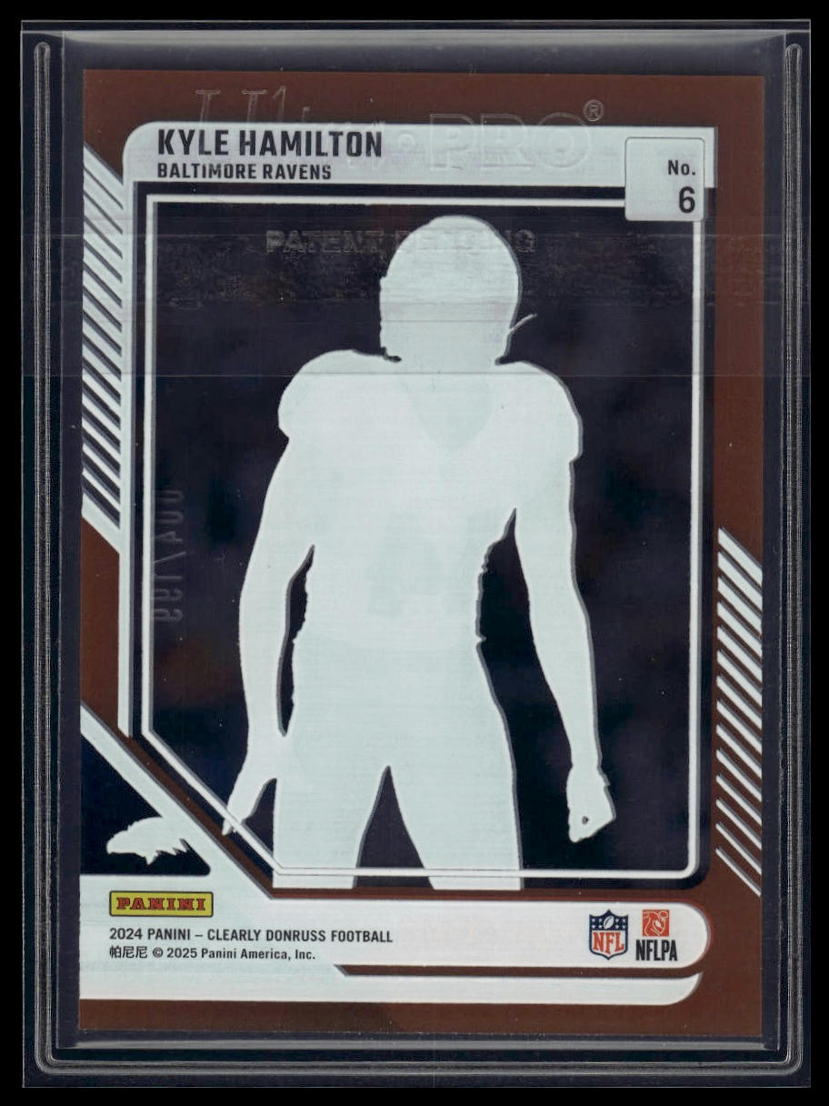 2024 Clearly Donruss #6 Kyle Hamilton Orange #/199