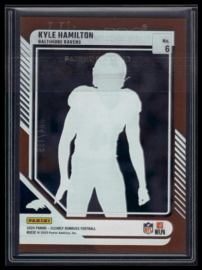 2024 Clearly Donruss #6 Kyle Hamilton Orange #/199