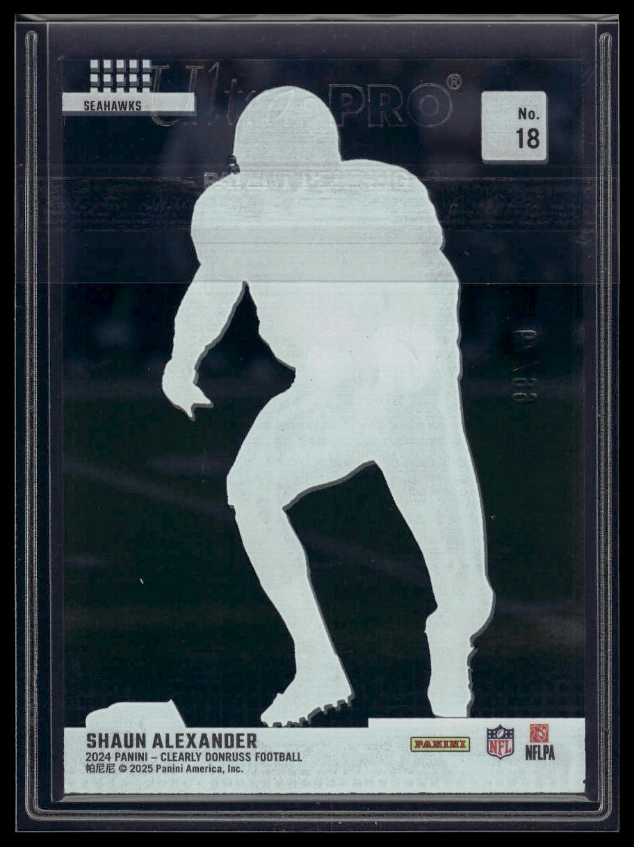 2024 Clearly Donruss #18 Shaun Alexander Clearly Retro 2004 Red #/99