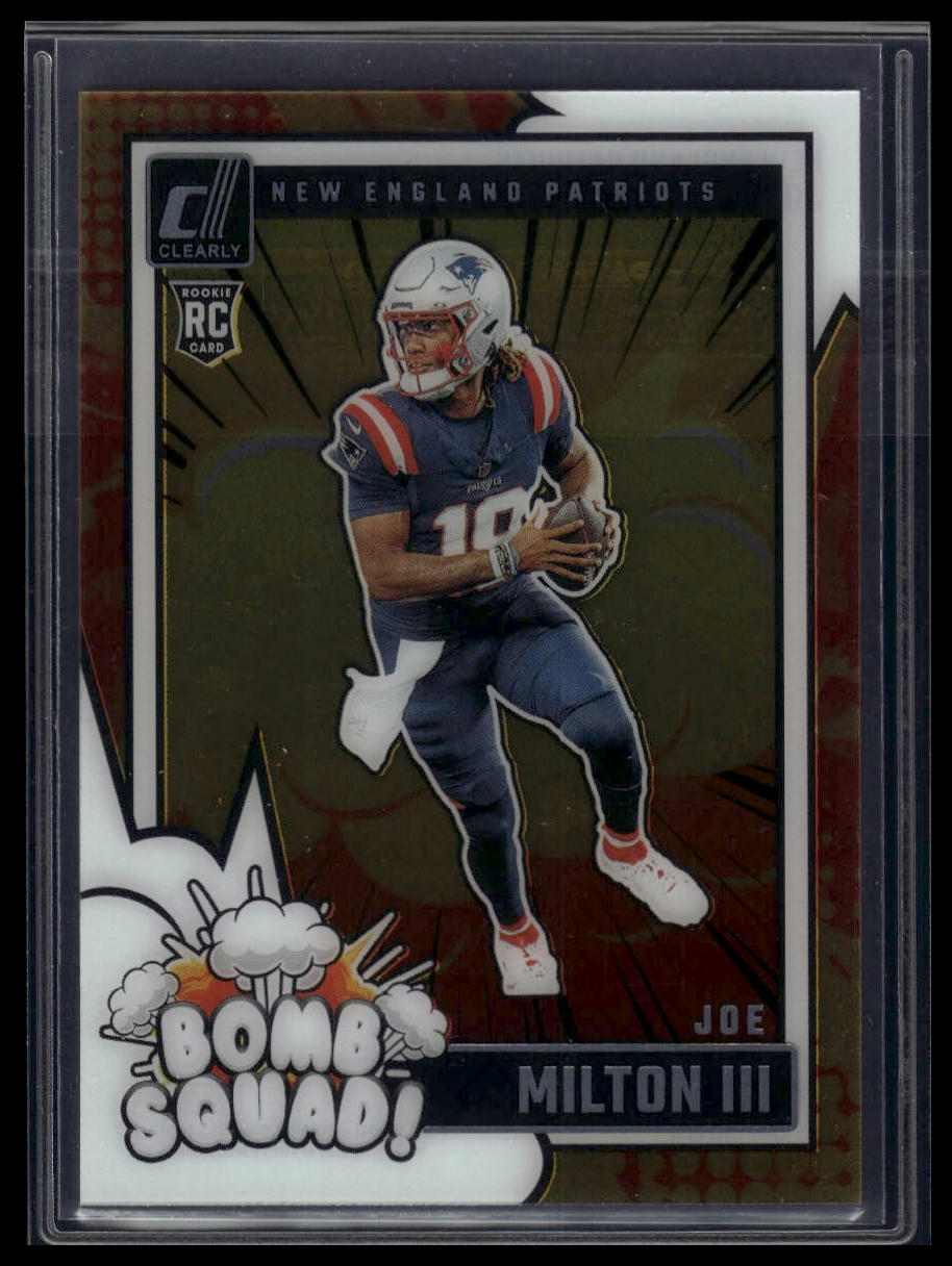 2024 Clearly Donruss #7 Joe Milton III Clearly Bomb Squad