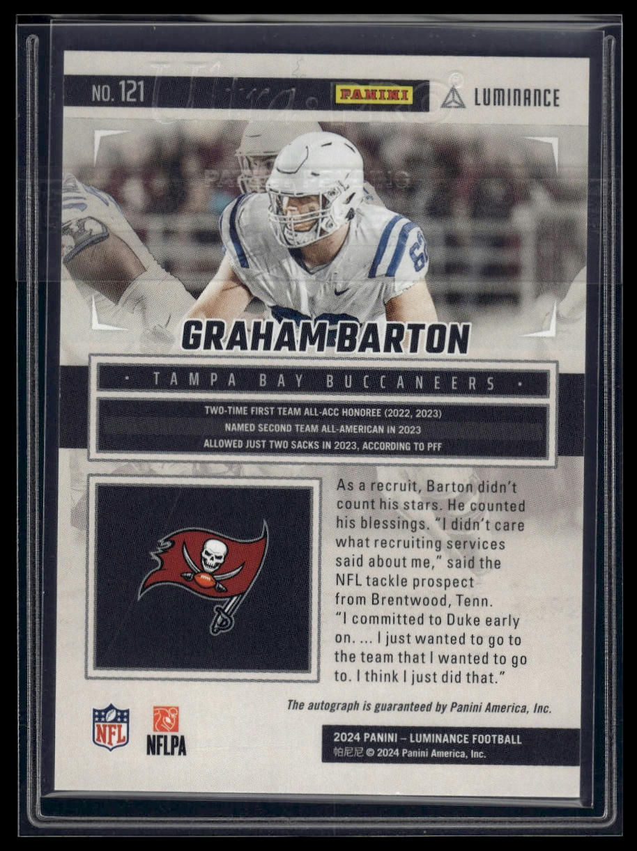 2024 Panini Luminance #121 Graham Barton Rookie Luminance Autographs #/700