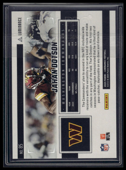 2024 Panini Luminance #85 Jahan Dotson Gold #/299
