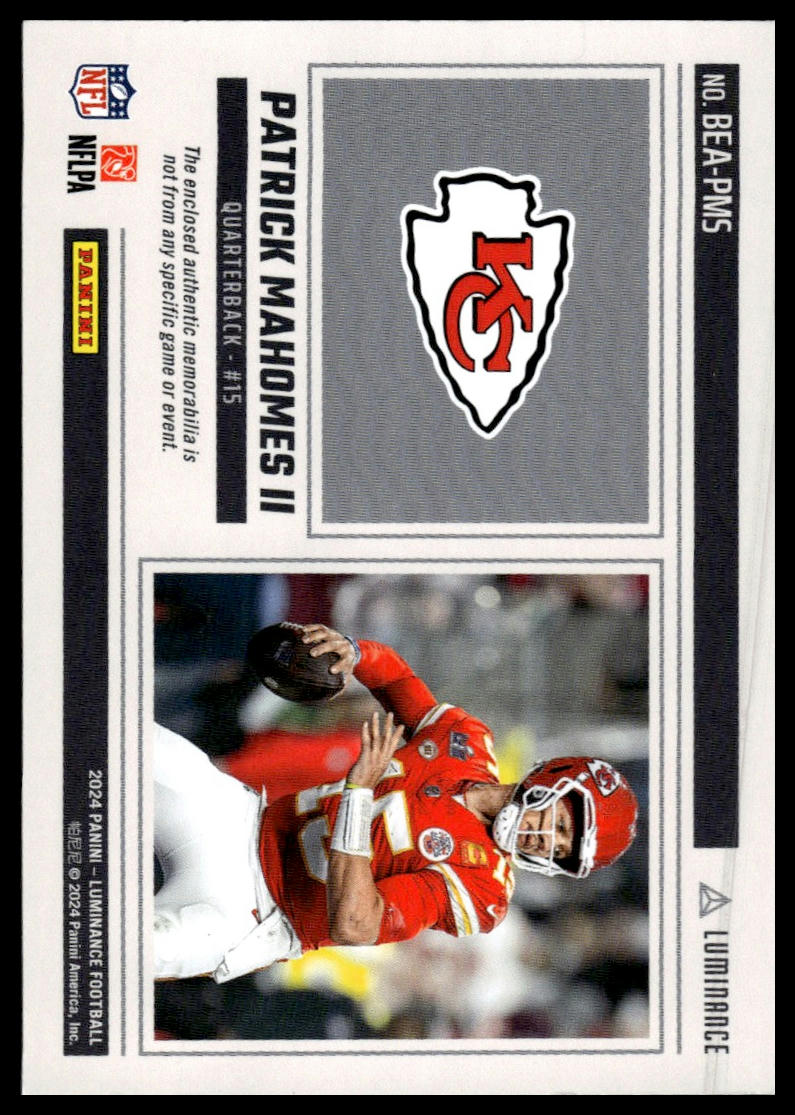 2024 Panini Luminance #BEA-PMS Patrick Mahomes II Beacons