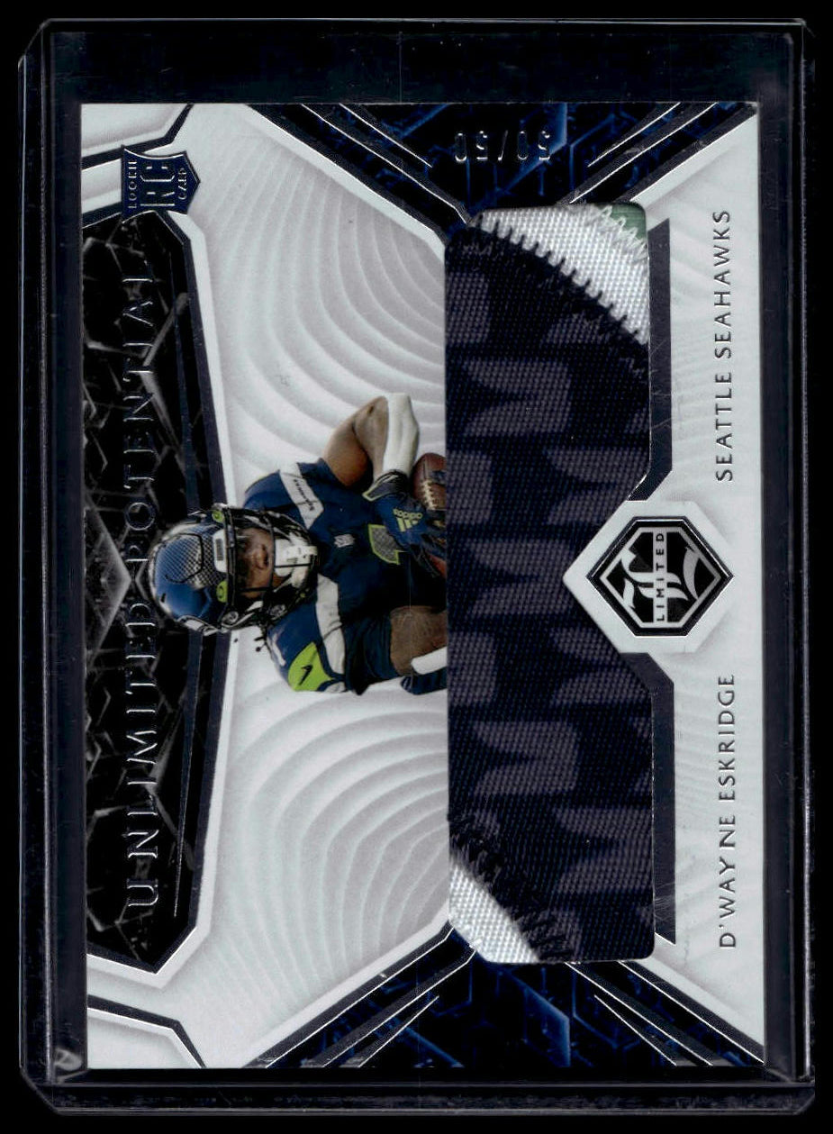 2021 Panini Limited D'Wayne Eskridge Unlimited Potential Silver Spotlight #/50
