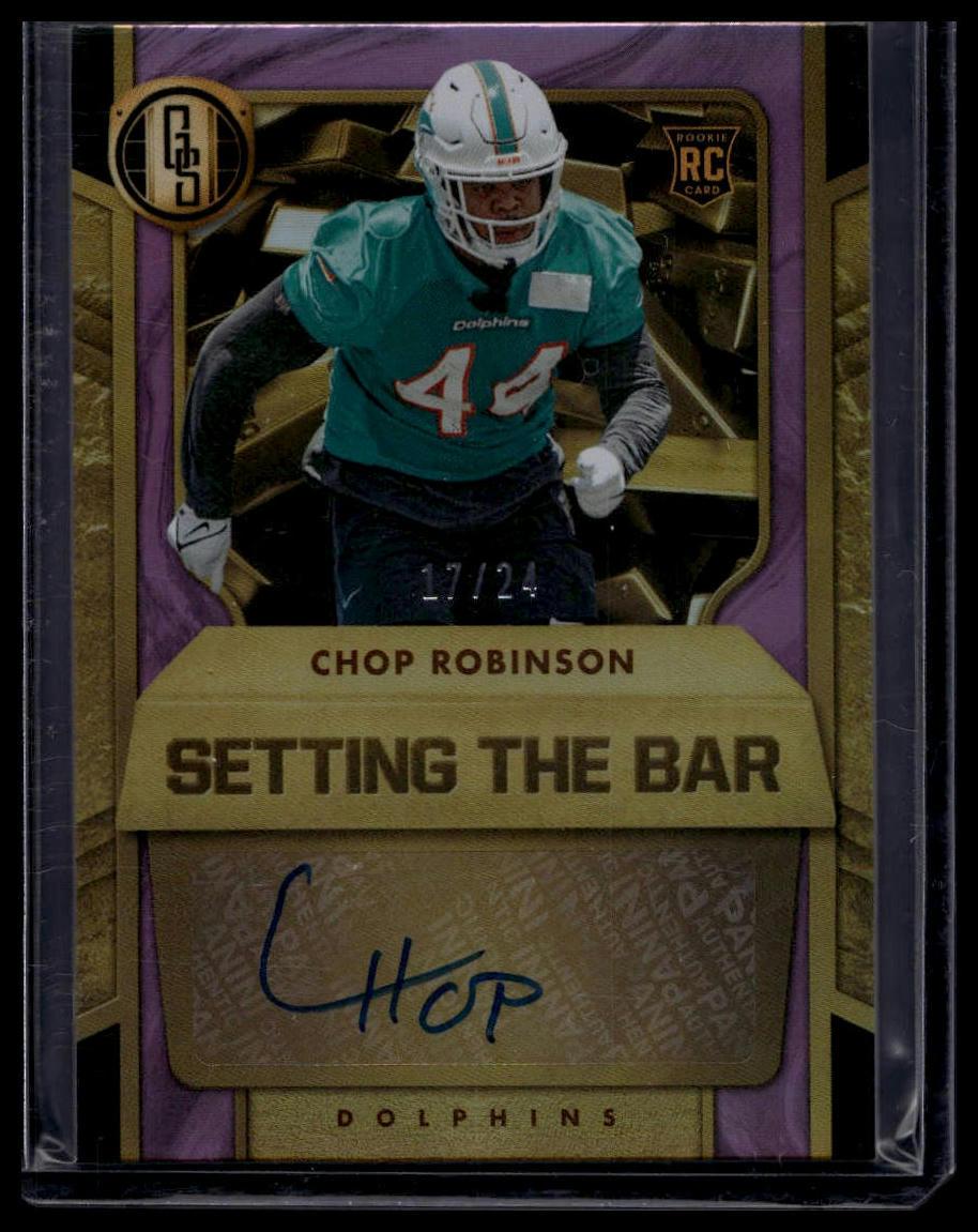 2024 Panini Gold Standard #STB-CRN Chop Robinson Setting the Bar Rose Gold #/24