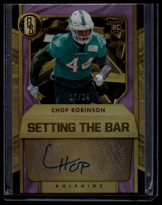 2024 Panini Gold Standard #STB-CRN Chop Robinson Setting the Bar Rose Gold #/24