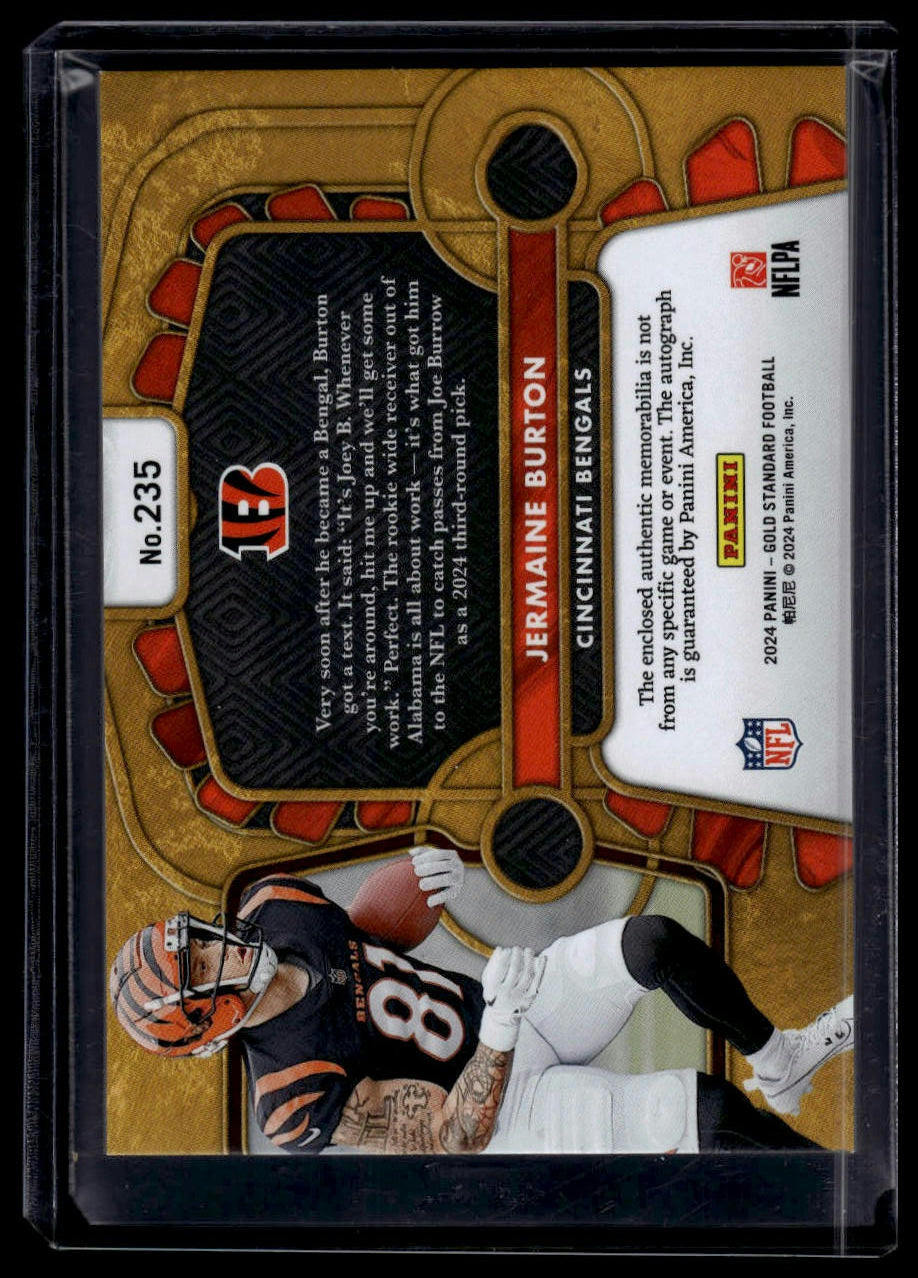 2024 Panini Gold Standard #235 Jermaine Burton RPA #/199