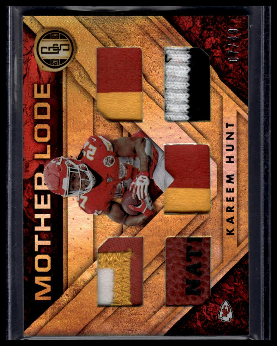 2018 Panini Gold Standard #ML-6 Kareem Hunt Mother Lode Prime #/49