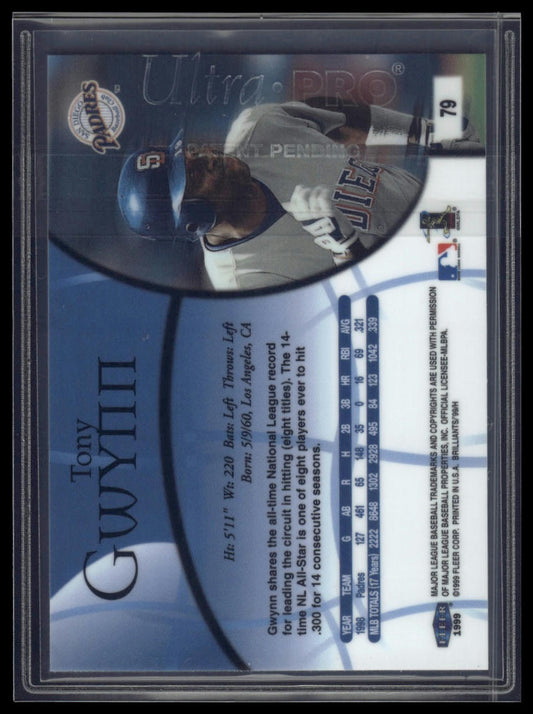 1999 Fleer Brilliants #79B Tony Gwynn Blue