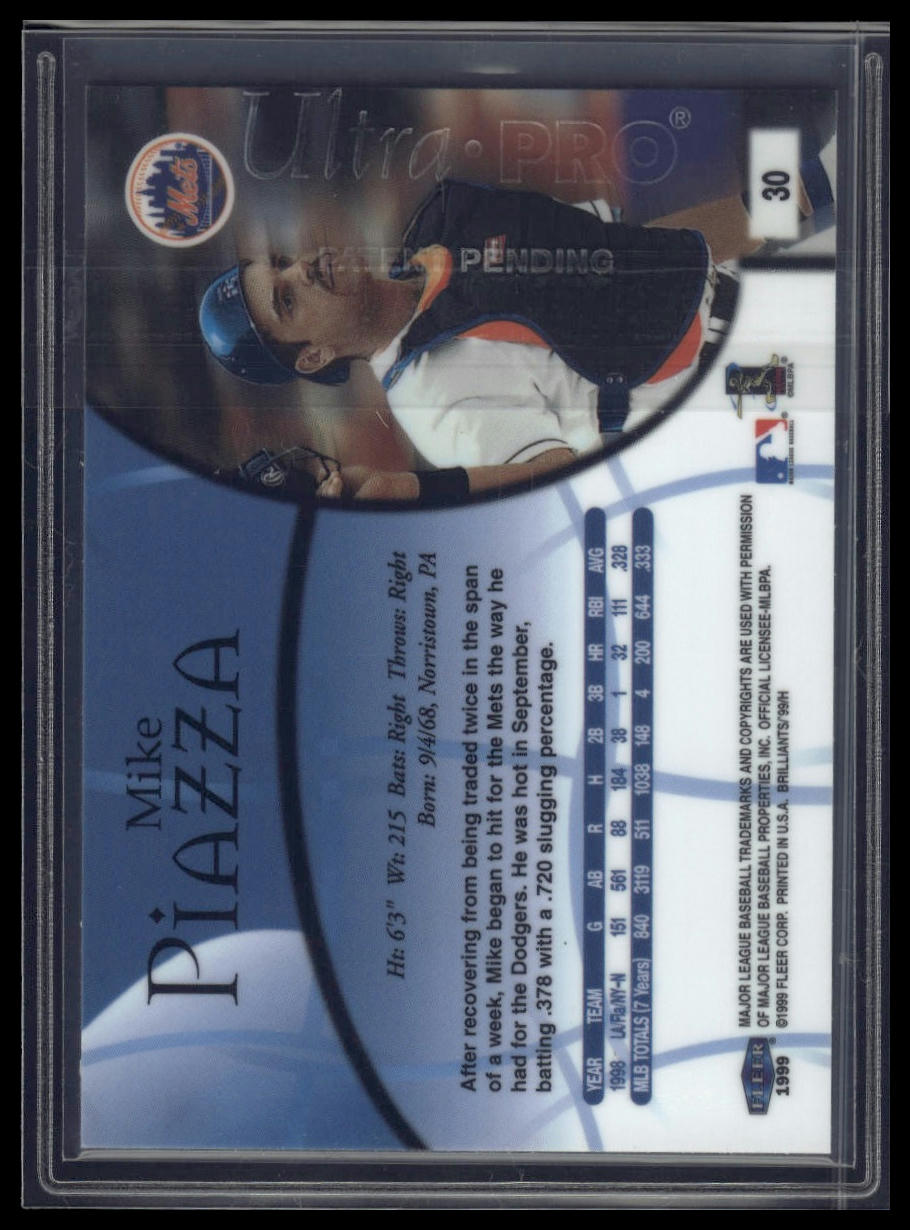 1999 Fleer Brilliants #30 Mike Piazza