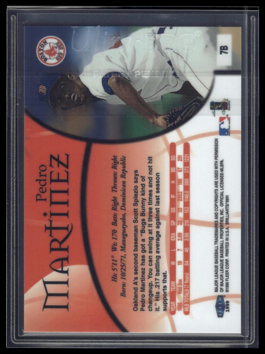 1999 Fleer Brilliants #7B Pedro Martinez Blue