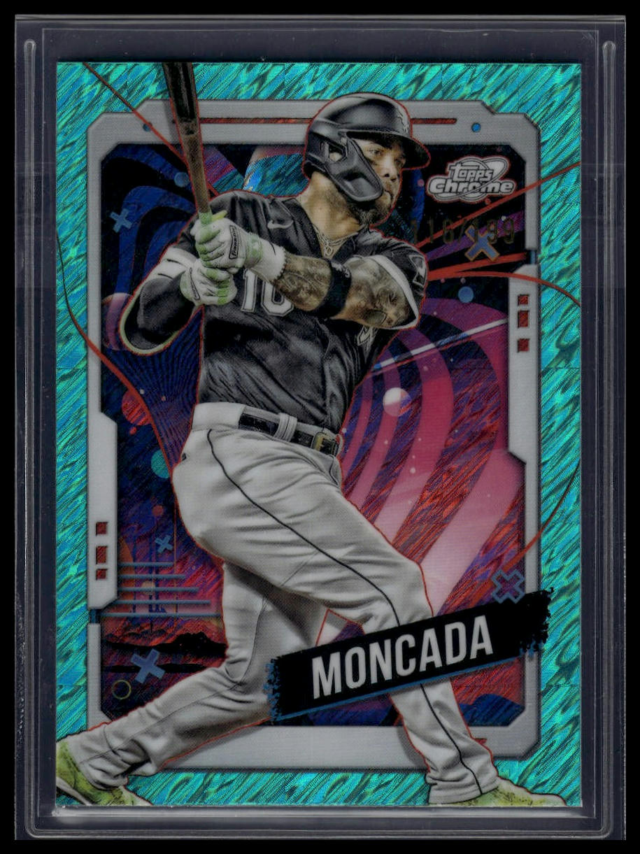 2024 Topps Chrome Cosmic #56 Yoan Moncada Aqua Equinox Refractors #/199