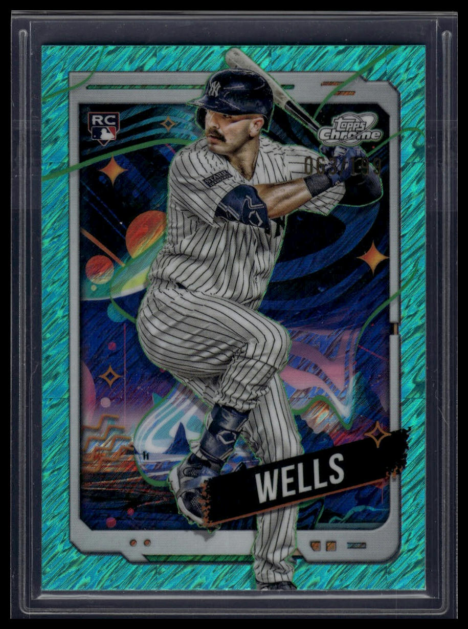 2024 Topps Chrome Cosmic #88 Austin Wells Aqua Equinox Refractors #/199