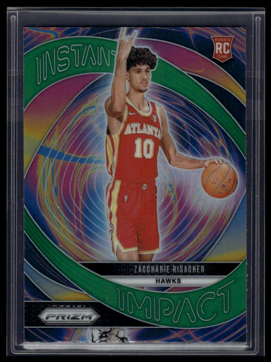 2024-25 Panini Prizm Zaccharie Risacher Instant Impact Green