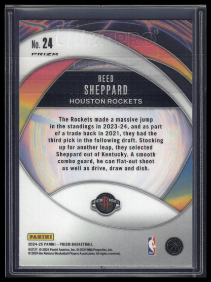 2024-25 Panini Prizm #24 Reed Sheppard Instant Impact Prizms Green